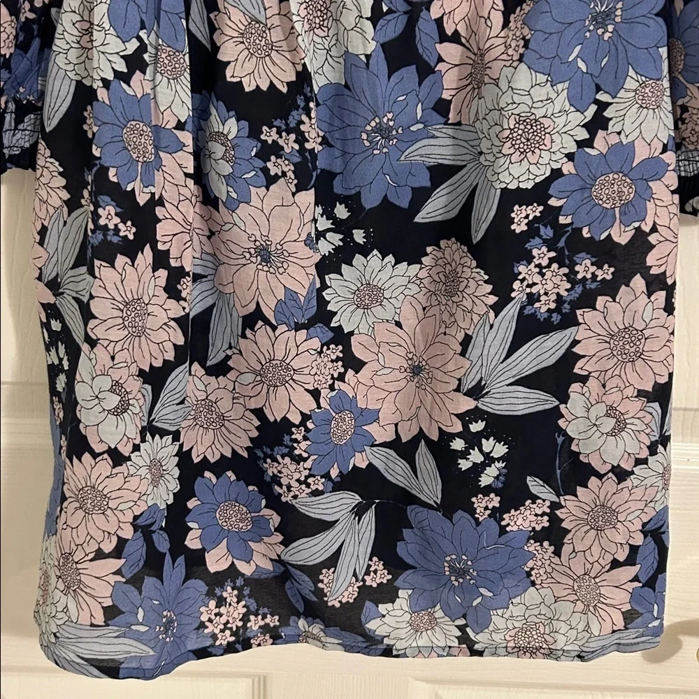 J. Crew Squareneck Puff-sleeve Top Liberty London Zinnia Floral NWT Size Large